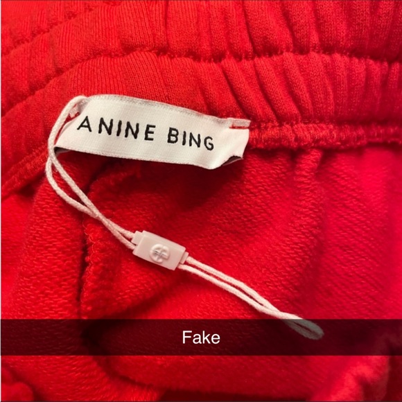 BUYERS BEWARE Anine Bing Tees, Hoodies, Sweatshirts, Shorts, Sweatpants FAKES - Picture 5 of 13